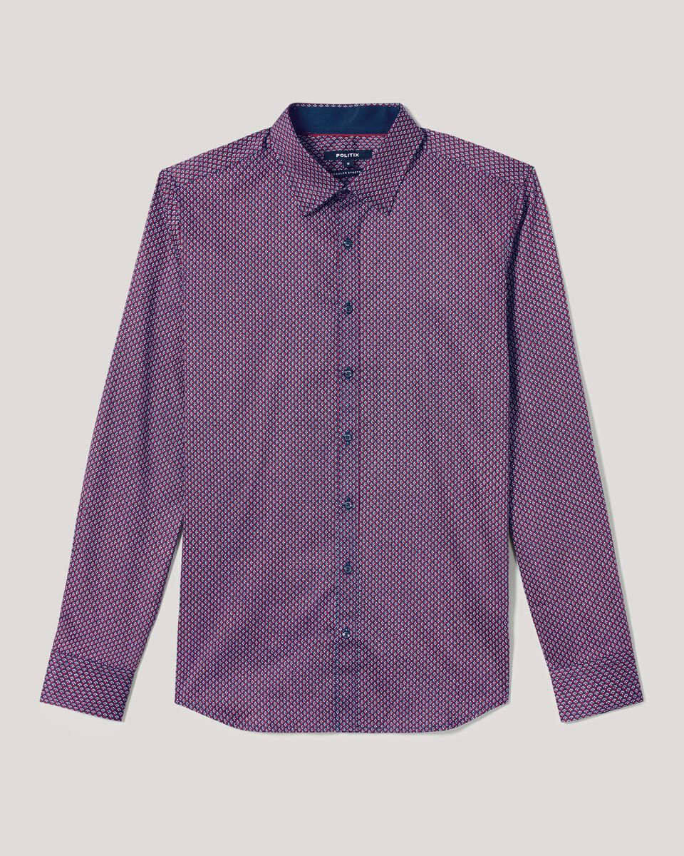 Regular Long-Sleeve Geo Shirt